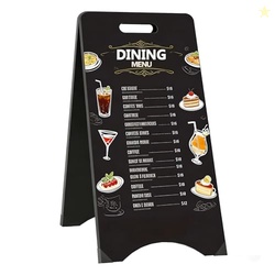 A-Frame Sidewalk Chalkboard Sign 15"x30" Double Sided Foldable Outdoor