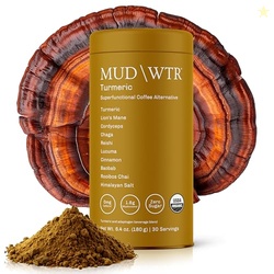 MUD\WTR Turmeric Decaf Mushroom Drink | Zero Caffeine | USDA Organic M