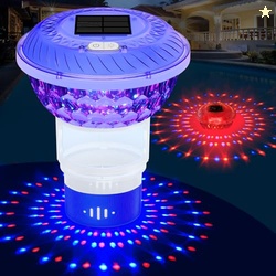 Solar Chlorine Floater with Colorful Light Show, Button Control Pool C
