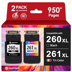 EaseFusion 260XL 261XL Replacement for Canon 260 and 261 Ink Cartridge
