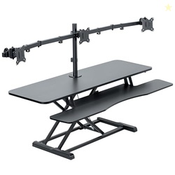 VIVO Height Adjustable 48 inch Standing Desk Converter with Triple 21.