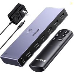 UGREEN 8K@60Hz HDMI Switch 5 in 1 Out Aluminum Support 4K@240Hz HDR10+