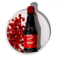 Pomegranate Molasses by Zest Delites, No Sugar Added, 100% Natural Med
