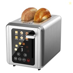 WHALL Touch Screen Toaster 2 Slice,Smart Digital Toaster with 1.5" Wid