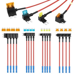 Cooclensportey 16 Pack 4 Types Fuse Tap, Upgraded 12V Car Add a Circui