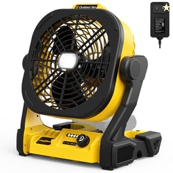 TREXEEN Battery Operated Fan for Dewalt 20V Max battery, Portable Fan 