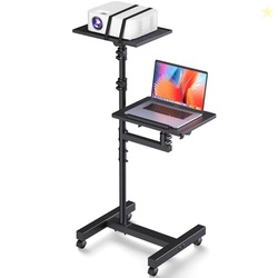 Facilife 2 Shelves Projector Stand Tripod, Height Adjustable Max 64", 