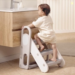 Mloong Kids Step Stool Foldable for Bathroom Sink, Easy Folding Non-Sl