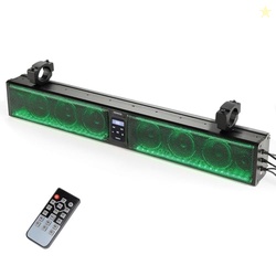 KEMIMOTO Sound bar 8 Speakers 32 inch Heavy-Duty Metal ATV UTV Soundba