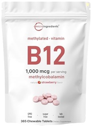 Micro Ingredients Vitamin B12 1,000 mcg | Methylcobalamin  365 Chewabl