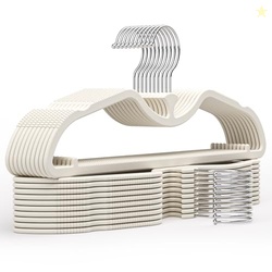 Bihoonge 20 Pack Short Neck Hangers - Lifts Clothes 3" Higher to Preve