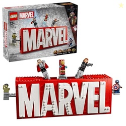 LEGO Marvel: Marvel Logo & Minifigures Building Toy - Marvel Collectib