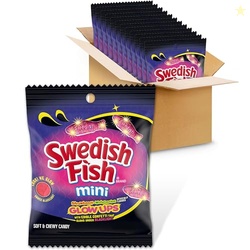 SWEDISH FISH Mini Glow Ups Strawberry-Watermelon Soft & Chewy Gummy Ca