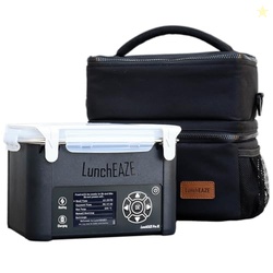 LunchEAZE XL Cordless Heated & Electric Lunch Box  Battery-Powered, 6-