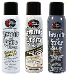 Rock Doctor Granite & Quartz Care Kit, 3 Piece Maintenance Stone Care 