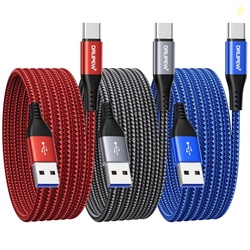USB C Cable 10 ft 3Pack, Extra Long USB A to USB C Cable 10ft Braided 