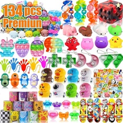 134 Pcs Pop Party Favors for Kids Easter Basket Egg Fillers, Fidget Tr