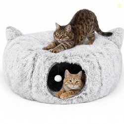 3-in-1 Cat Tunnel Bed  Cat Tunnels & Cat Beds for Indoor Cats with Cat