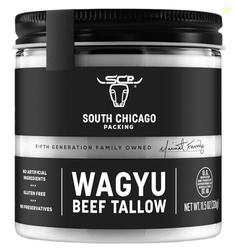 South Chicago Packing Wagyu Beef Tallow, 11.5 Oz Glass Jar, Perfect fo