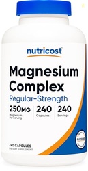 Nutricost Magnesium Complex 250mg, 240 Capsules - Magnesium Oxide, Cit
