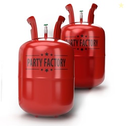 Party Factory  2x Helium Tank - for up to 100 assorted balloons (latex
