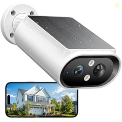 AlkiVision Solar Security Cameras Wireless Outdoor - 2K Night Color Vi