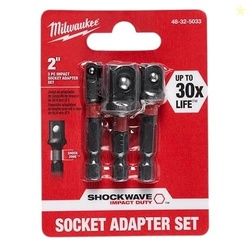 Milwaukee 48-32-5033 Power Drill Bit Extensions Shockwave Socket Adapt
