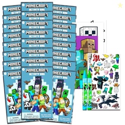 Minecraft Party Favors for Kids Bundle ~ 24 Mini Play Packs with Color