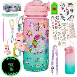 Bemetu Glow in the Dark Decorate Your Own Water Bottle Kits for Girls 
