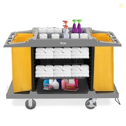 TUFFIOM Industrial Multifunctional Hotel Cart,Commercial Traditional C