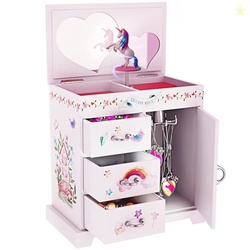 Pretty Me Unicorn Musical Jewelry Box for Kids - Gifts for Girls, Ages