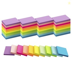 (50 Pads) Sticky Notes 1.5x2, 10 Colors Self Sticky Notes, Sticky Pads