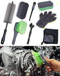oesee 8 Pack Motorcycle Cleaning Kit - Professional Safe for Chrome/En
