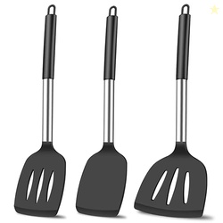 KLAQQED 3Pcs Silicone Spatula Set Heat Resistant Spatulas for Nonstick