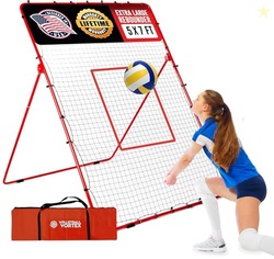 Volleyball Rebounder Net - 7' x 5' Adjustable Bounce Back Volleyball P