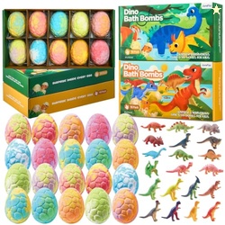 Dinosaur Bath Bombs for Kids with Surprise Inside, 20 Pack Natural Din