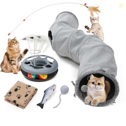Pet Cat Tunnel Tube Cat Toys 2 Way Collapsible, Tunnels for Indoor Cat