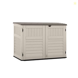 Suncast 5.9 ft. x 3.7 ft Horizontal Stow-Away Storage Shed - Natural W