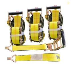 Yuoneiy Ratchet Straps Heavy Duty (4PK) 2" x 30' x 10000 lbs J Hook Ti