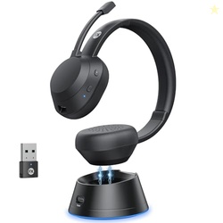 FXWONTY Wireless Headset, Bluetooth Headphones with Mic(AI Noise Cance