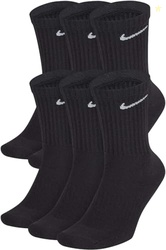 Nike Unisex Performance Cushion Crew Socks with Band (6 Pairs), Black/