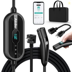 AIMILER Level 1/2 Tesla Charger(WiFi APP/Plug-Play), 16A, 25ft Cable E