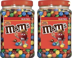 M&MS Bulk (M&MS) Peanut Butter Milk Chocolate (2 Packs) Candy Jar | (1