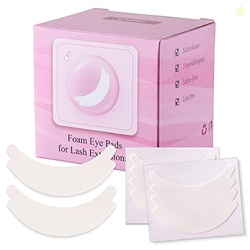 Pretty memory 100 Pairs Foam Eye Pads for Lash Extensions, Lint Free H