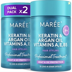 MAREE Hair Serum for Frizzy Dry Hair 2 PACK  Styling Capsules with Ker