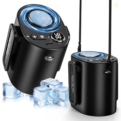 Uoiai Handheld Portable Fan Rechargeable with Ice Cooler, 5000mAh, 1-1