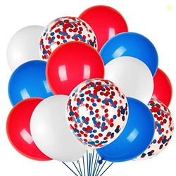 JOYYPOP 80 PCS Red White and Blue Balloons 12 Inch Patriotic Balloons 