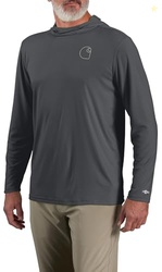 Carhartt Men's Force Sun Defender Lightweight Long-Sleeve Hooded Logo 