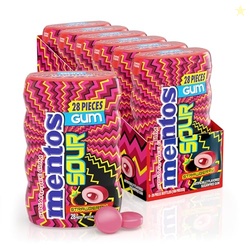 Mentos SOUR Sugar-Free Chewing Gum with Xylitol, Sour Strawberry Flavo