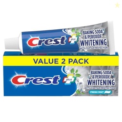 Baking Soda & Peroxide Whitening Toothpaste, Fresh Mint, 5.7 oz, Pack 